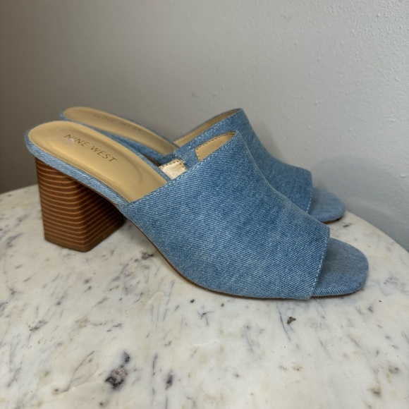 Nine West Blue Denim Sandals - Picture 2 of 8